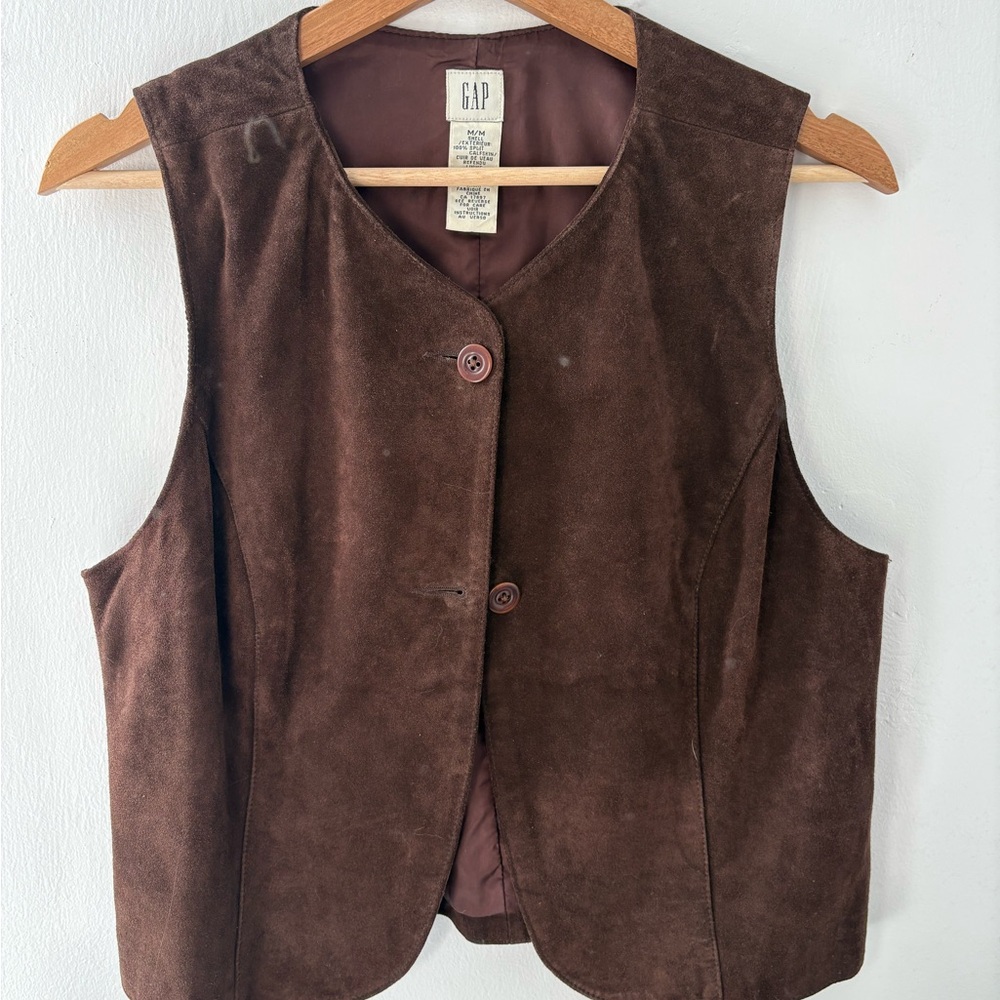 GAP Women's Brown Suede Vest